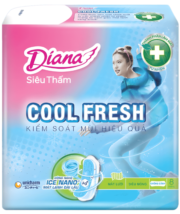 Diana Si&ecirc;u Thấm Cool Fresh Si&ecirc;u Mỏng (Kh&ocirc;ng C&aacute;nh)